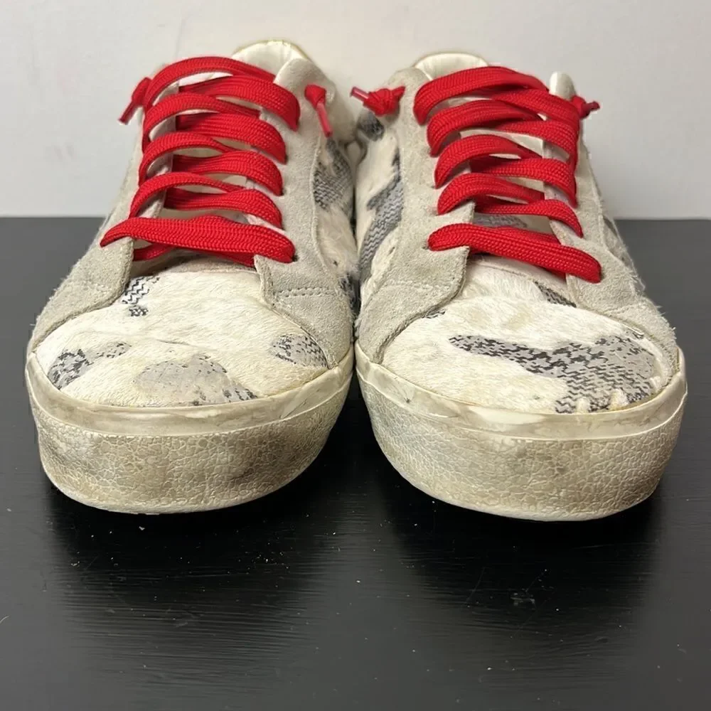 Steve Madden Cream Women's Philosophy Lace-up Sneakers Red laces